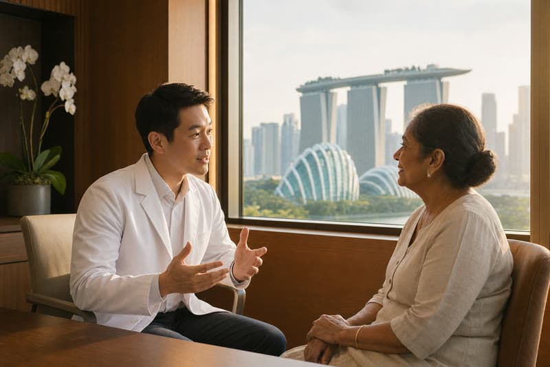 Doctor and patient in a genuine conversation